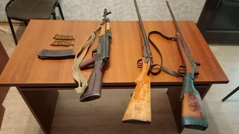 DİN: vətəndaşlardan 1 avtomat, 3 tüfəng götürülüb