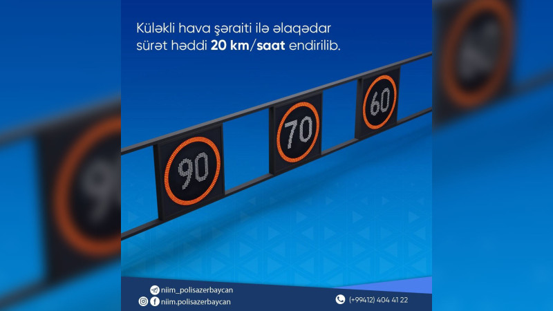 Zığ yolunda sürət həddi endirilib