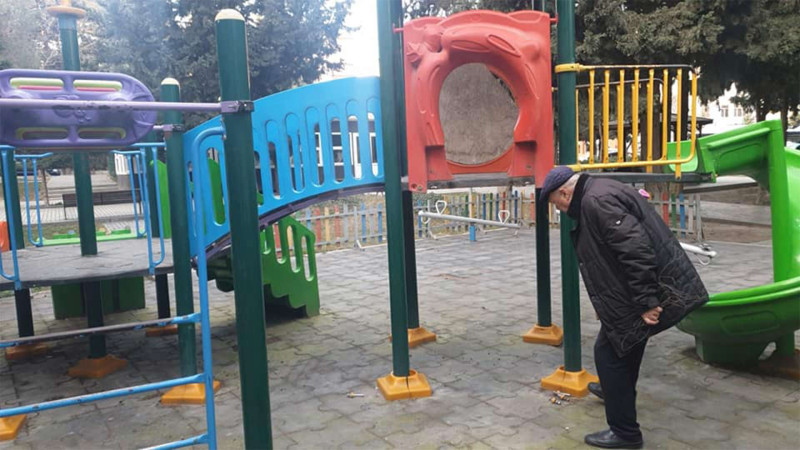 Nəsimi: Asif Məhərrəmov küçəsindəki parkda təmir işlərinə start verilib