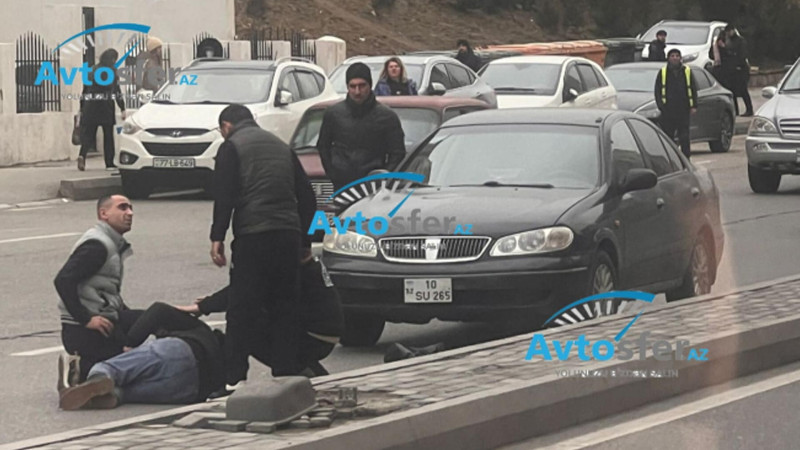 Yasamal rayonunda avtomobil piyadanı vurub