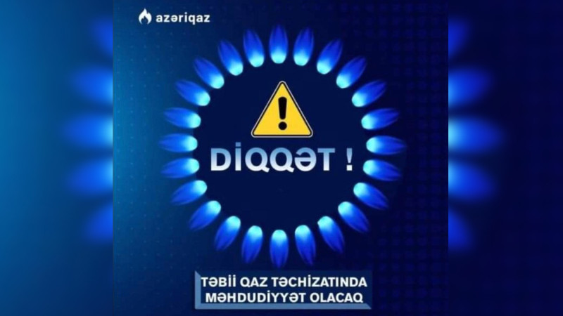 Yasamal rayonunun bir hissəsində qaz təchizatı dayandırılıb