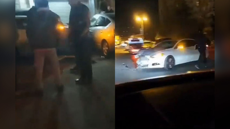 Qaraçuxurda yol qəzası: 4 avtomobilə ziyan dəyib - VİDEO