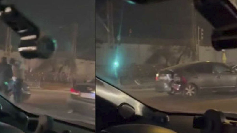 8 Noyabr prospektində 2 avtomobil toqquşub - VİDEO