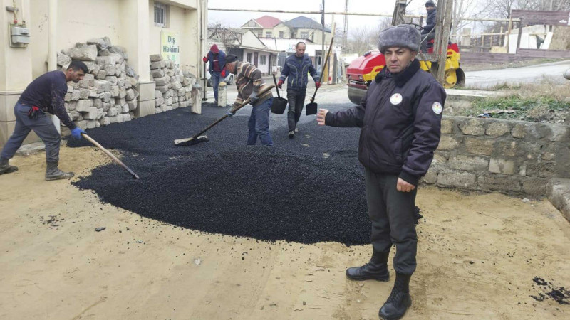 Suraxanı rayonunda yolların asfaltlanması davam edir