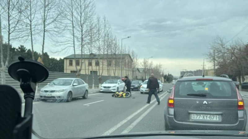 Bakıxanovda motosiklet qəza törədib