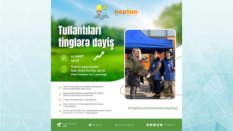 “Tullantıları tingə dəyiş” aksiyası davam edir