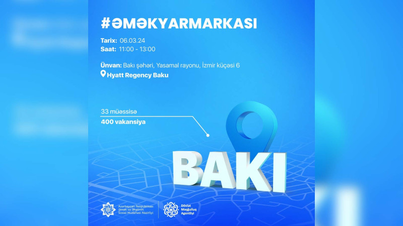 Bakıda növbəti əmək yarmarkası baş tutacaq