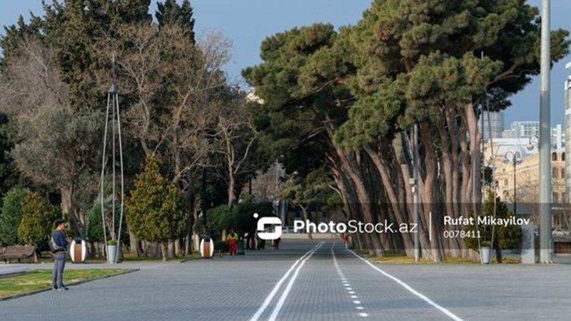 Bulvarda velosiped zolağı çəkilib