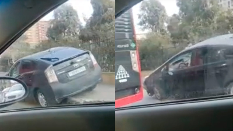 Xətaidə “Prius” avtobusla toqquşub – VİDEO