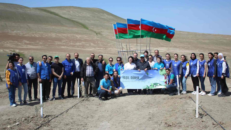 Müşfiqabad qəsəbəsində növbəti ağacəkmə aksiyası keçirilib