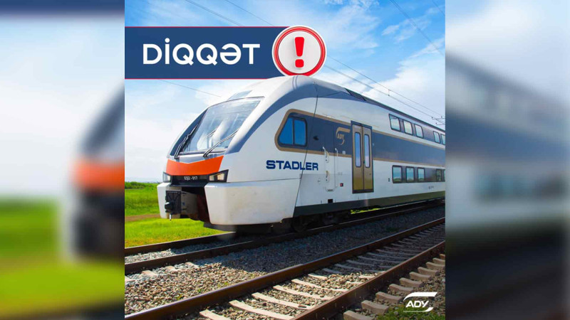 Bakı–Ağstafa–Bakı marşrutunun qatarları 1 stansiyada dayanmayacaq