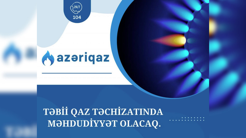Xəzər, Nərimanov və Qaradağ rayonlarında qaz kəsiləcək