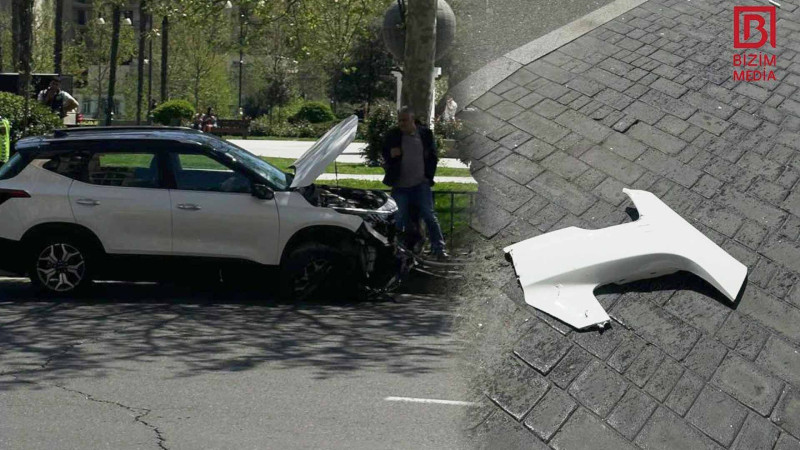 Qış parkının yaxınlığında avtoqəza baş verib