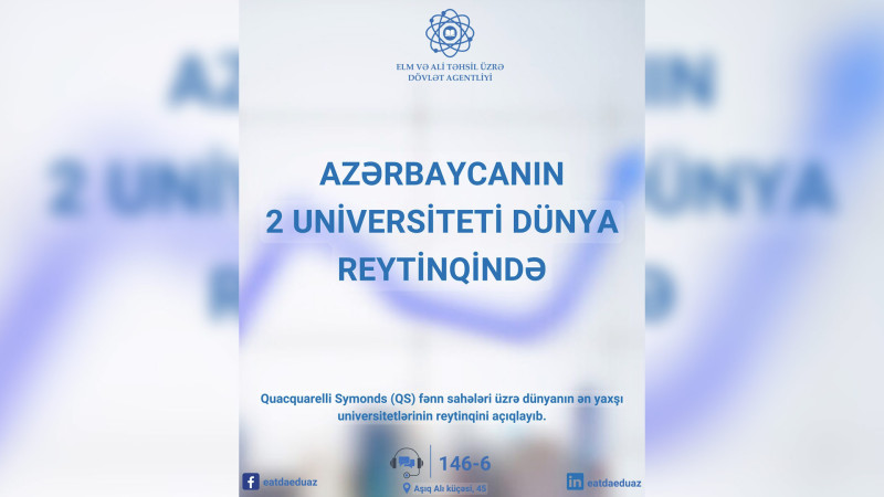 ADU və ADİU ən yaxşı universitetlərin siyahısına daxil olub
