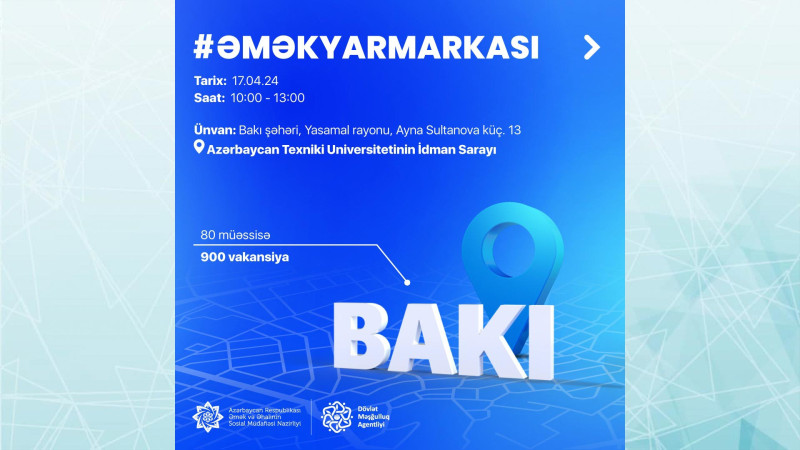 Yasamalda əmək yarmarkası baş tutacaq