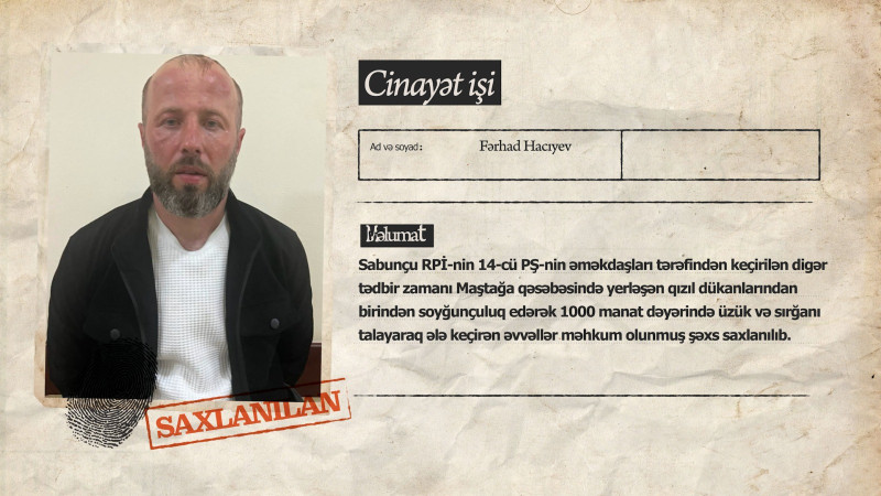 Maştağada qızıl dükanı talanıb
