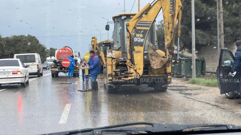 Maştağa yolunda hərəkət məhdudlaşdırılıb