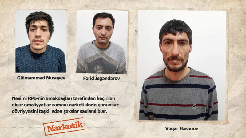 Paytaxtda 3 narkotacir tutulub