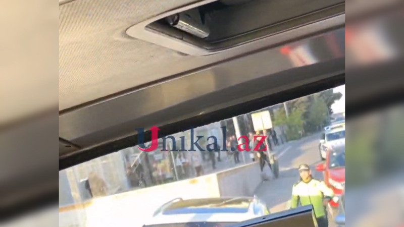 Bakıda sürücü polisin əmrinə tabe olmayaraq qaçıb - VİDEO