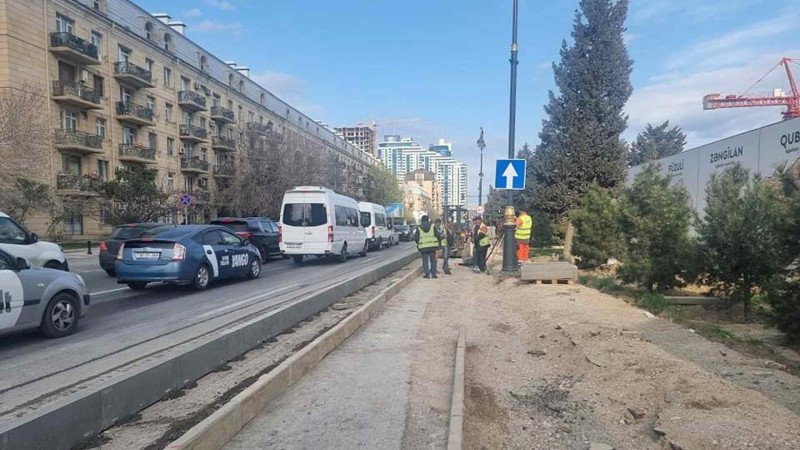 Bakı prospektlərinin birində velosiped zolaqları yaradılır – İDDİA