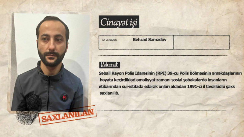 Bakıda oyuncaq tapança satışı adı altında dələduzluq edən şəxs tutulub