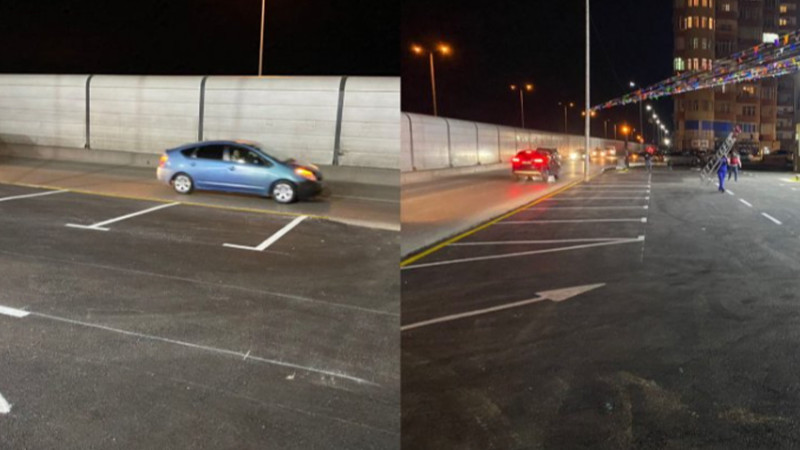 Bakıda piyada səkisini parkinqə çeviriblər