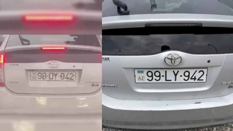 Avtomobilin nömrəsinə müdaxilə edən sürücü narkotik təsiri altında olub