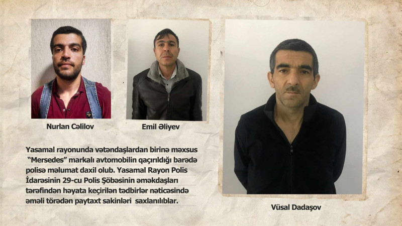 Yasamalda “Mercedes” markalı avtomobil qaçırılıb