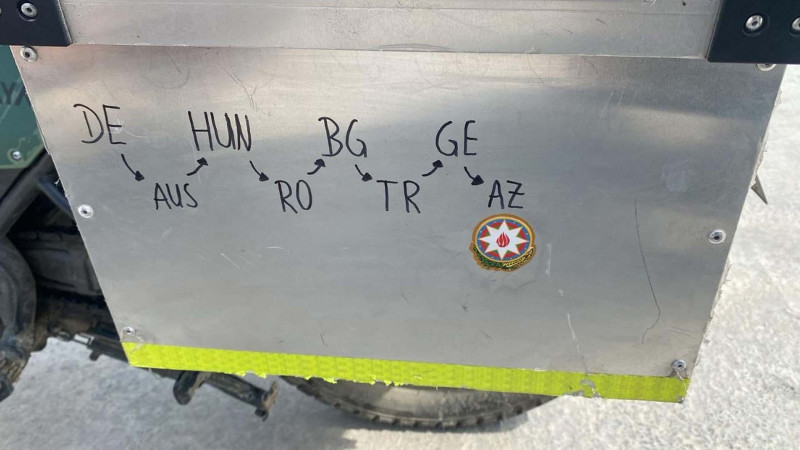 Hindistana gedən baykerlər Bakıya gəliblər