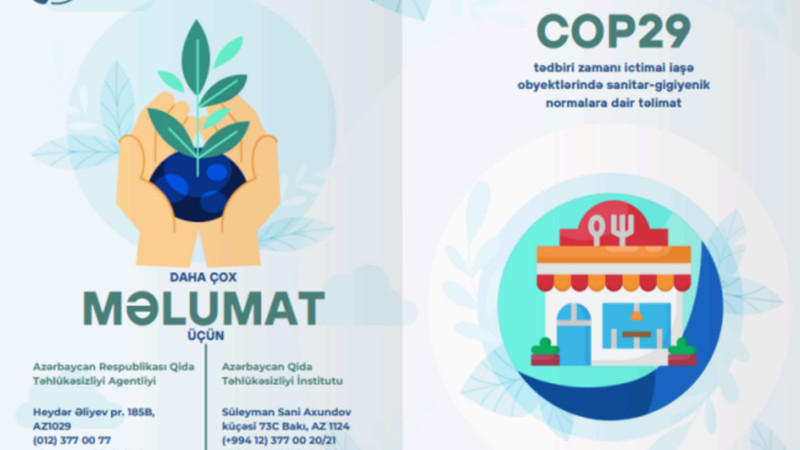 İaşə obyektləri üçün xüsusi təlimatlar tərtib olunub
