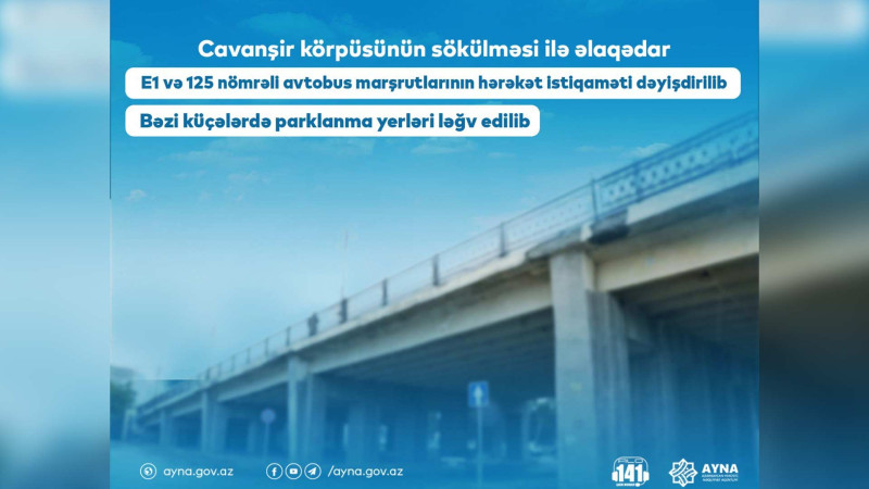 Avtobusların marşrutu dəyişdirildi: parklanmalar ləğv olundu