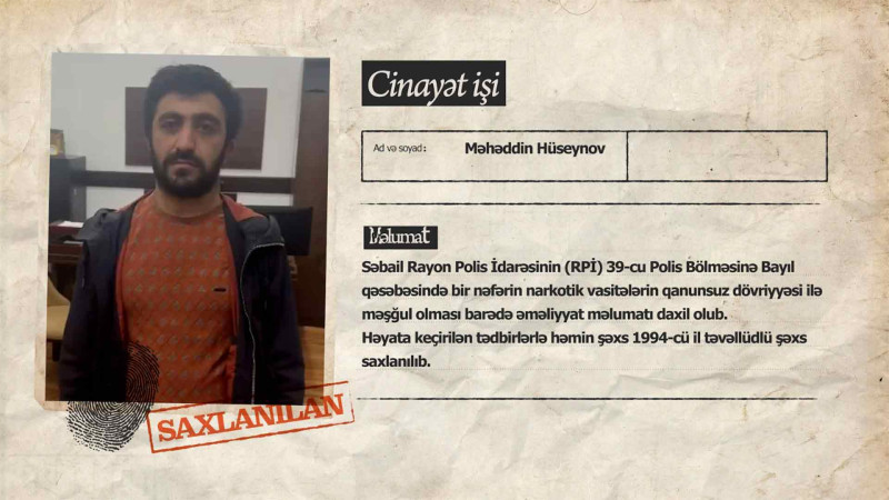 Bayılda narkotik satan şəxs tutulub