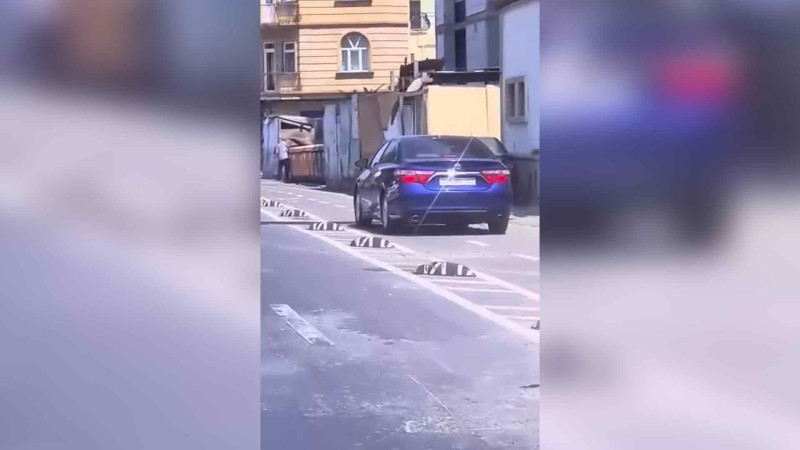 Özünü velosipedçi kimi hiss edən sürücü: polis hərəkətə keçib – VİDEO