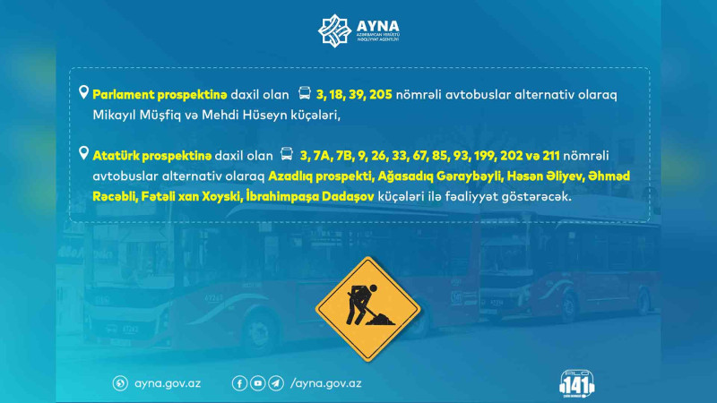 Bakıda iki prospekt bağlı olacaq