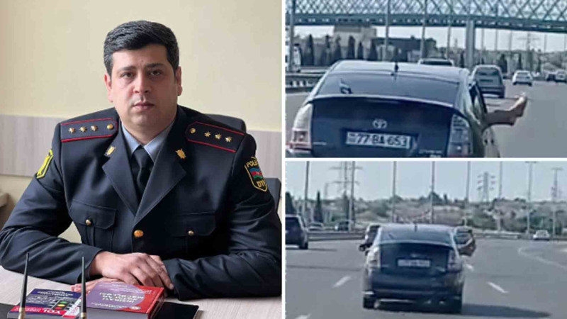 Magistral yolda sərnişin ayaqlarını avtomobildən çıxardı – VİDEO