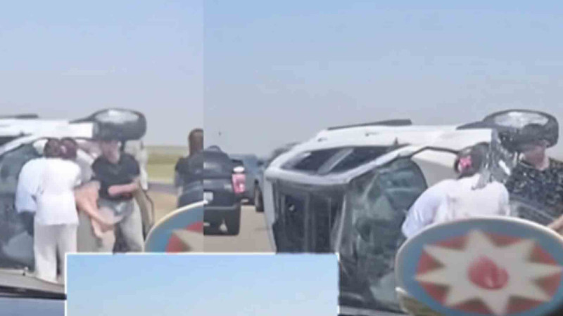 Bakı–Quba ödənişli yolunda maşın aşıb