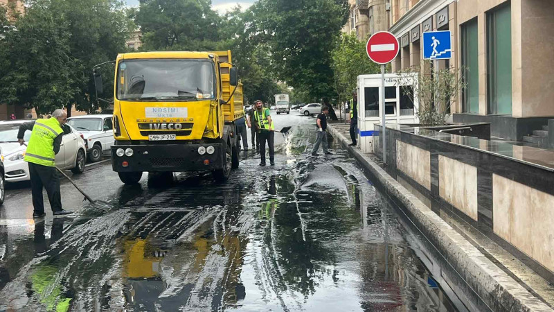 Nəsimidə yağışlı hava ilə bağlı tədbirlər görülür