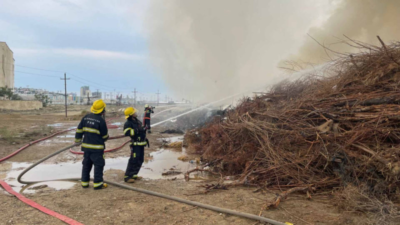 Dənizə yaxın ərazidə yanğın olub