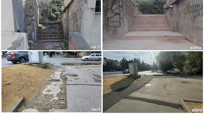 Nizamidə piyada sakiləri təmir olunub