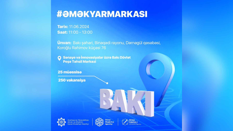Binəqədi rayonunda əmək yarmarkası baş tutacaq