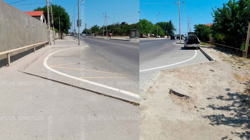 Zığ şosesində avtobuslar üçün cib yaradılıb, ancaq piyadalar üçün səki yoxdur