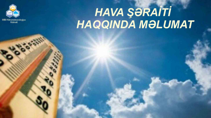 Bakıda 38 dərəcə isti olacaq