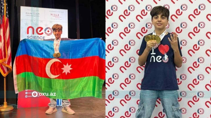 Azərbaycanlı yeniyetmə ABŞ-də qızıl medal qazanıb