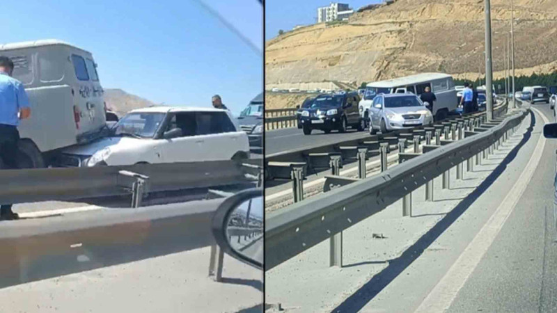 Kənar Dairəvi yolda 2 avtomobil toqquşub