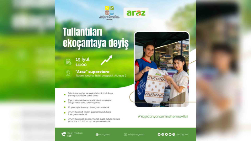 Alatavada “Tullantıları ekoçantaya dəyiş” aksiyası keçiriləcək