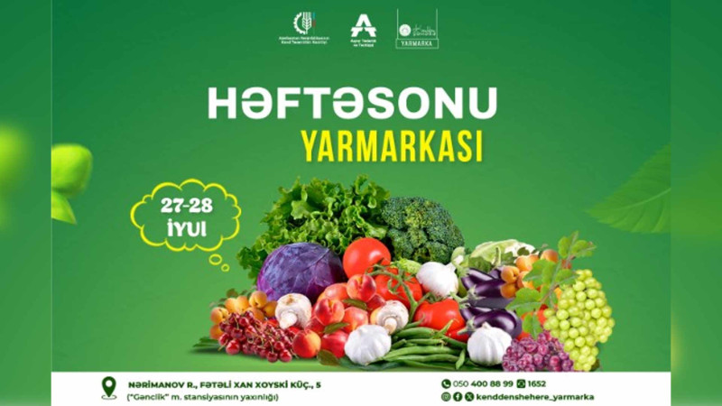 Paytaxtda növbəti dəfə “Kənddən Şəhərə” həftəsonu yarmarkası keçiriləcək