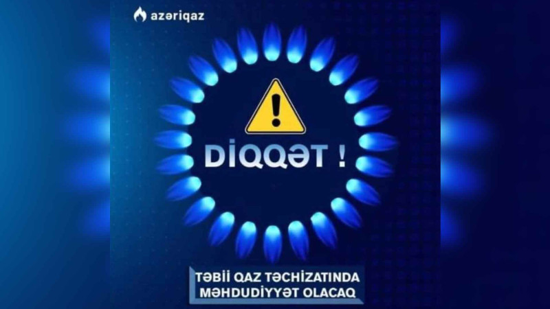 Yasamal, Qaradağ və Binəqədidə qaz kəsiləcək