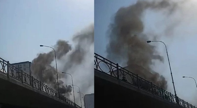 Ziya Bünyadov prospektində avtomobil yanıb