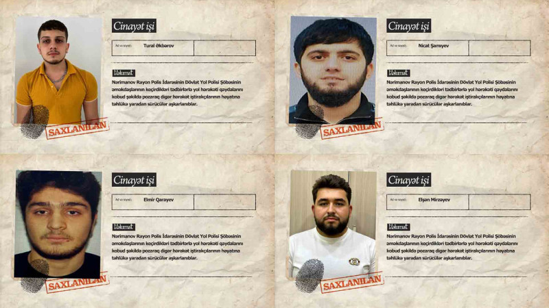 Bakıda avtoxuliqanlıq əməllərini sosial şəbəkələrdə paylaşan 4 nəfər tutulub