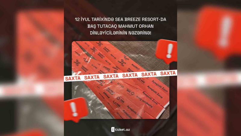 Mahmut Orhanın konsertinə gətmək istəyənlərin nəzərinə: saxta qolbaqlar almayın